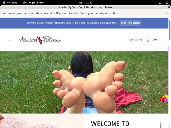 Admire My Feet Free Login