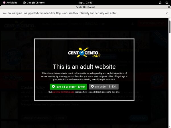 Cento X Cento Signup