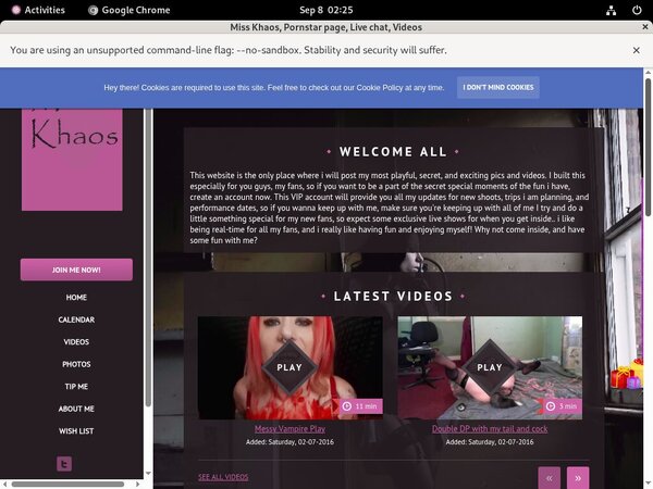 Free Account Of Miss Khaos