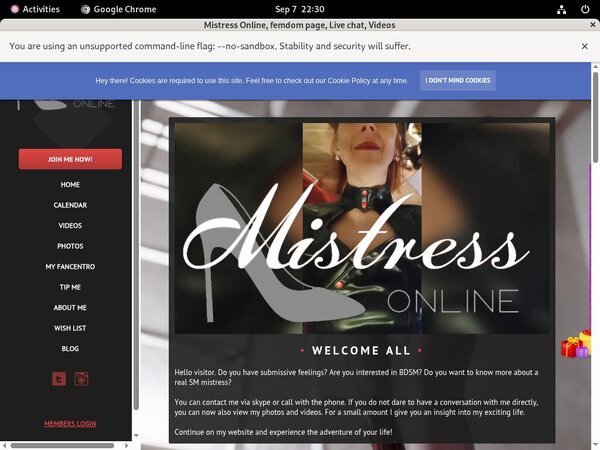 Free Mistressonline.eu Promo