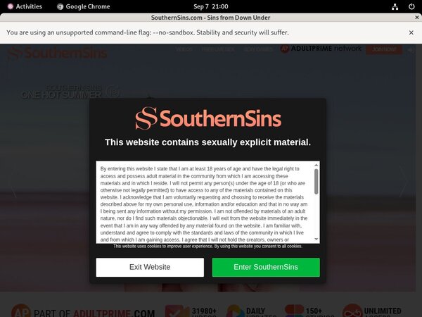 Free Southern Sins Login