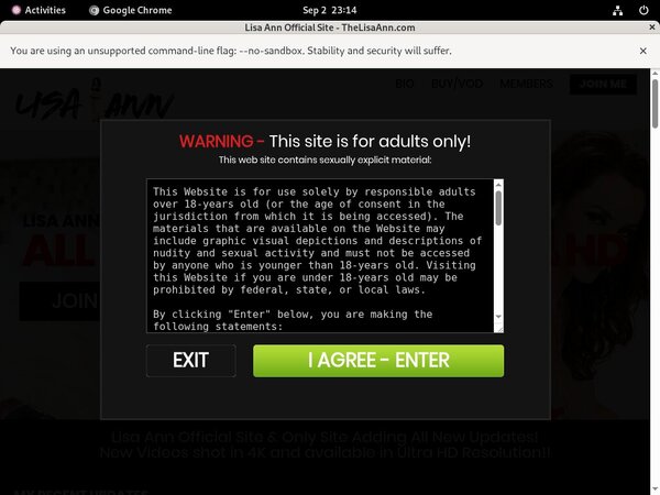 Lisa Ann Alternate Payment