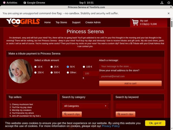 Premium Princess Serena Site Rip